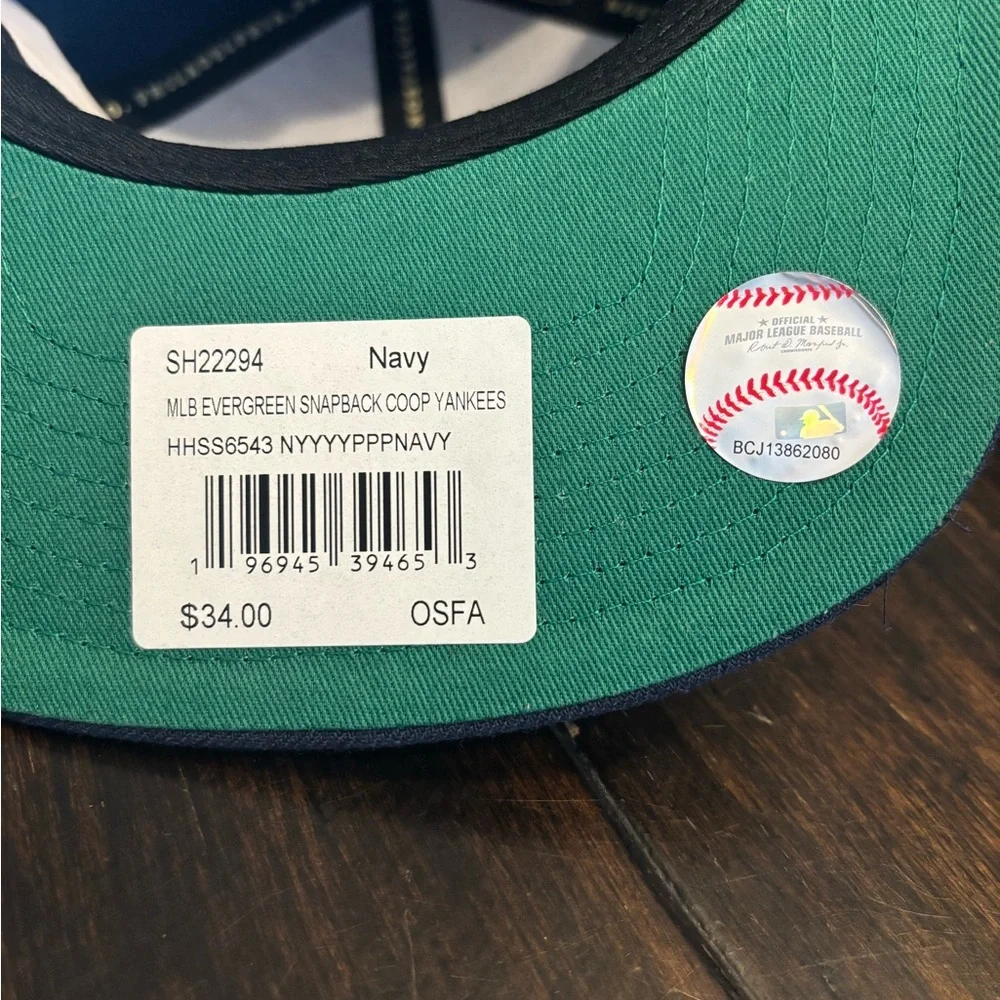Mitchell & Ness Men's New York Yankees Evergreen Snapback Coop navy and White - Picture 6 of 8